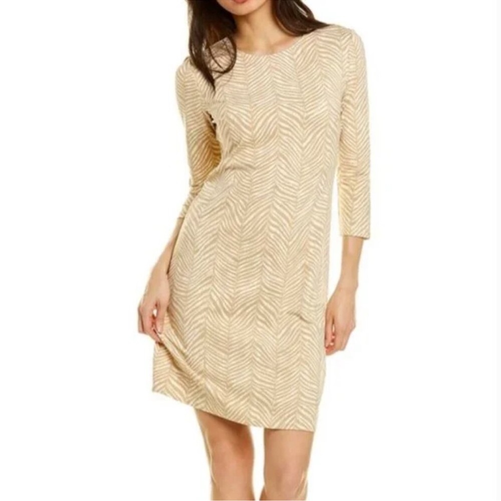 J McLaughlin Sophia Catalina Cloth Dress Womens Small Herringbone Animal Print